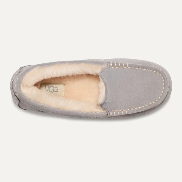 NEW UGG Women Ansley Grey Sheepskin Fur Driving Moccasin Slippers - Picture 5 of 6